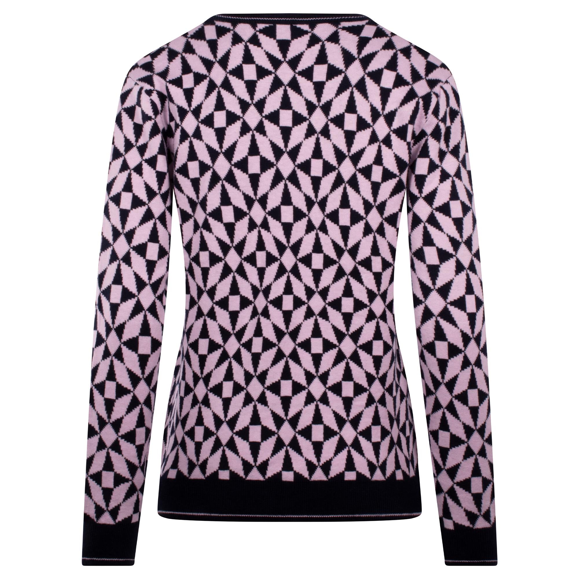 Daily Sports Jacquard Ladies Golf Knitted Jumper Mosaic Harmony